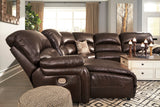 MAINZ Top-Grain Leather 141" Wide Power Reclining Sectional
