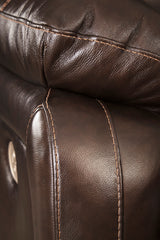 MAINZ Top-Grain Leather 141" Wide Power Reclining Sectional