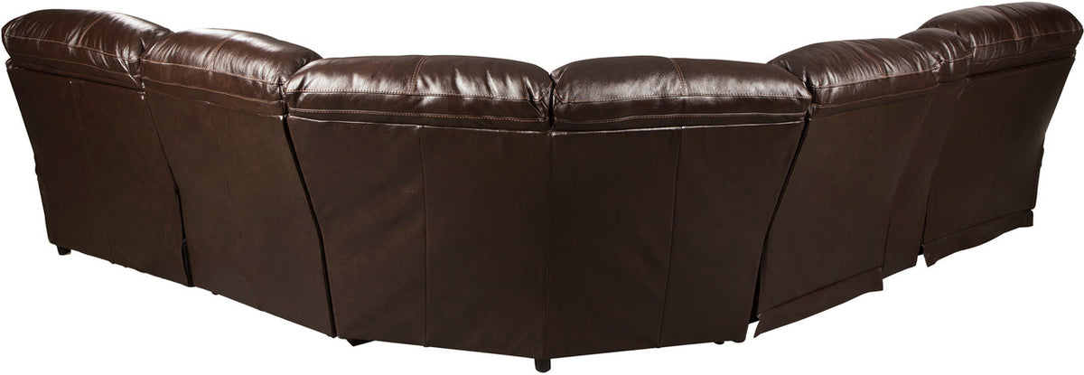 MAINZ Top-Grain Leather 141" Wide Power Reclining Sectional