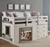 MALMO Twin Platform Low Loft Bed with Storage