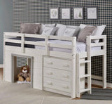 MALMO Twin Platform Low Loft Bed with Storage