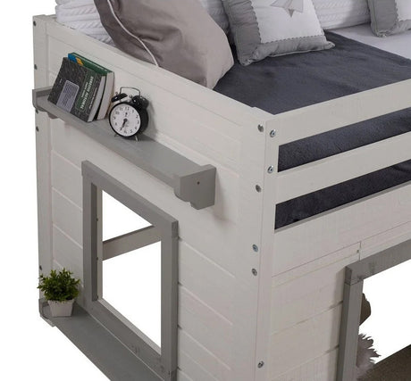MALMO Twin Platform Low Loft Bed with Storage