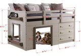 MALMO Twin Platform Low Loft Bed with Storage