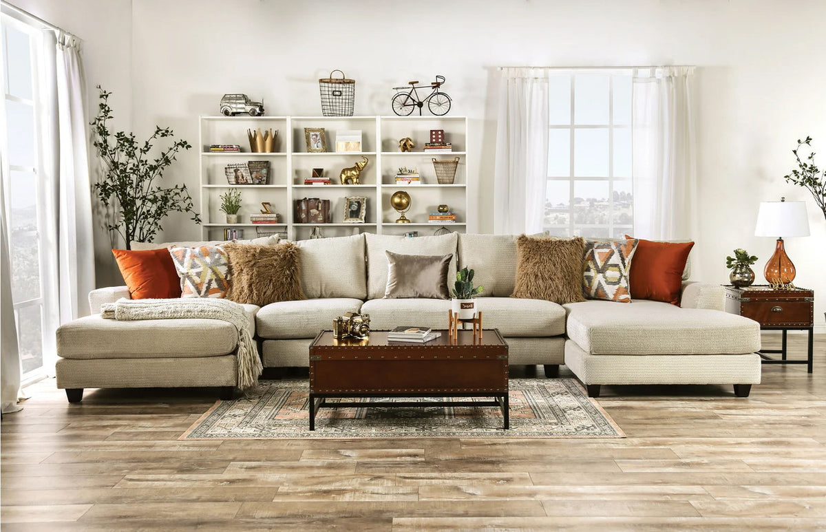 MANCORA 166" Wide Oversized Sectional with Double Chaise