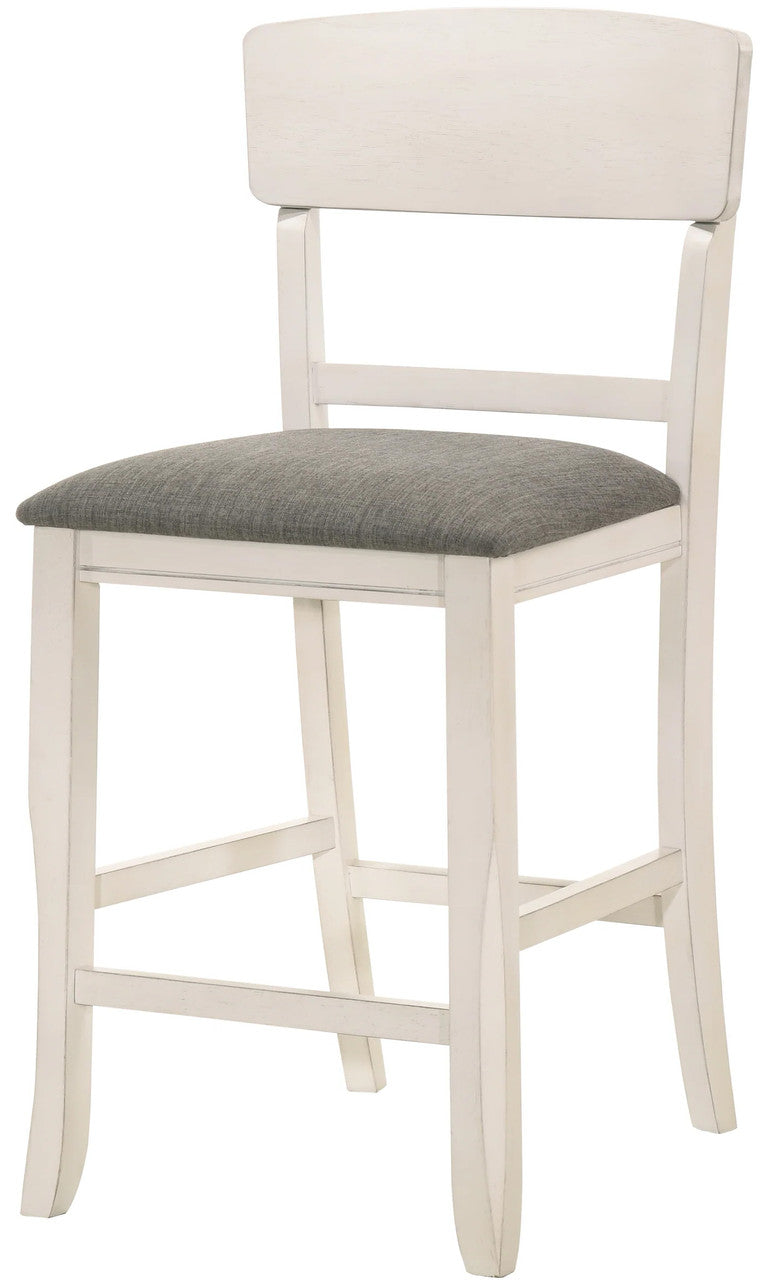 MANNA White & Gray 21" Wide Counter Height Chair