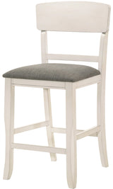 MANNA White & Gray 21" Wide Counter Height Chair