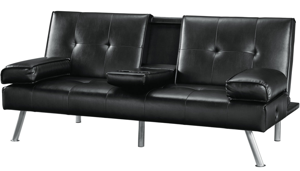 MAORI Black 66" Convertible Sofa