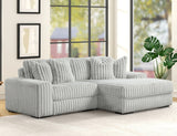 MARCELLA Light Gray 102" Wide Modular Sectional