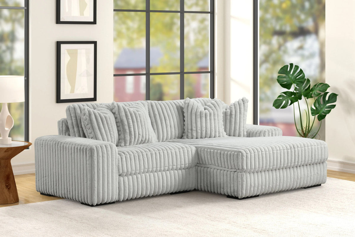 MARCELLA Light Gray 102" Wide Modular Sectional