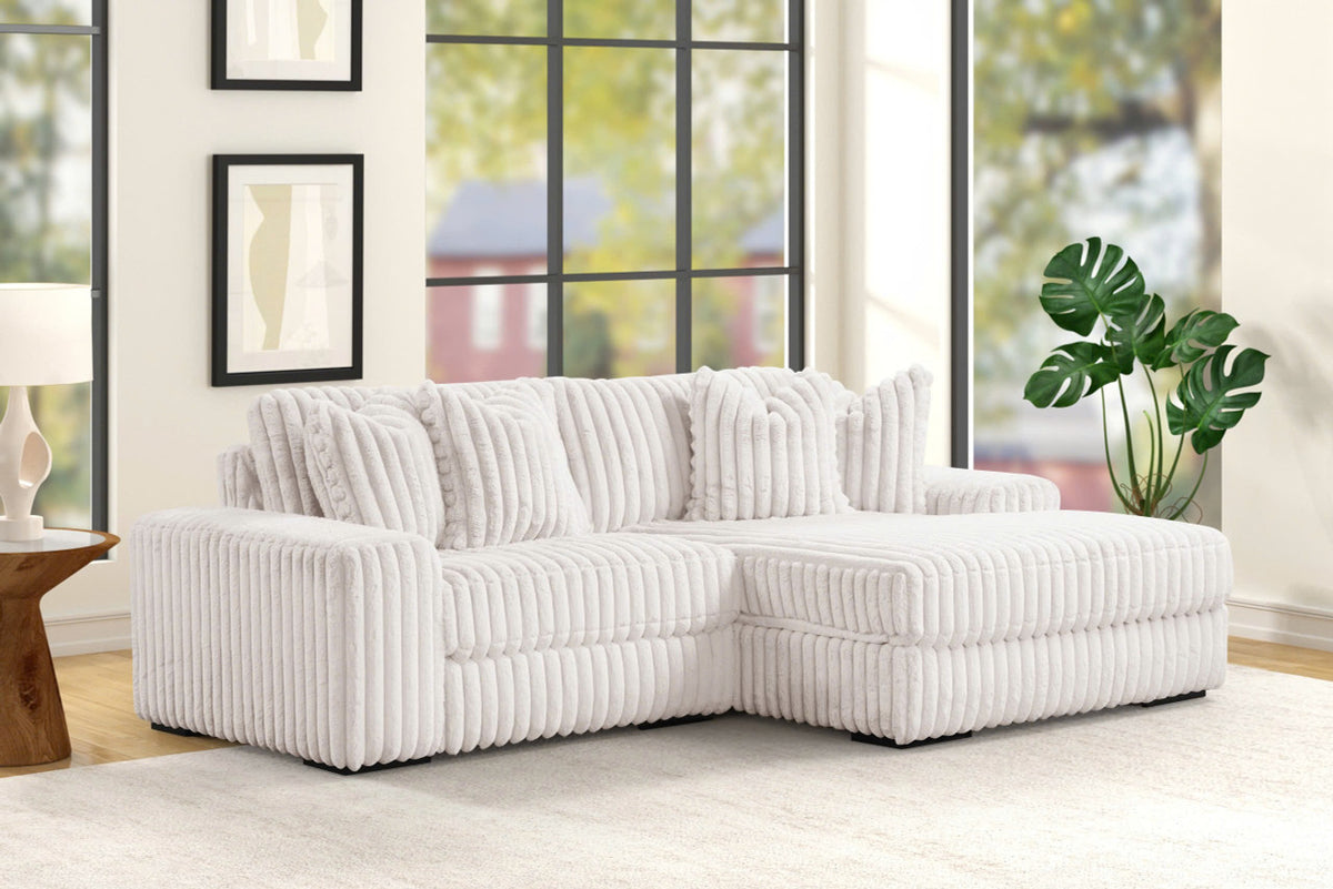 MARCELLA Beige 102" Wide Modular Sectional