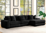 MARCELLA Black 142" Wide Modular Sectional