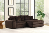 MARCELLA Chocolate 102" Wide Modular Sectional