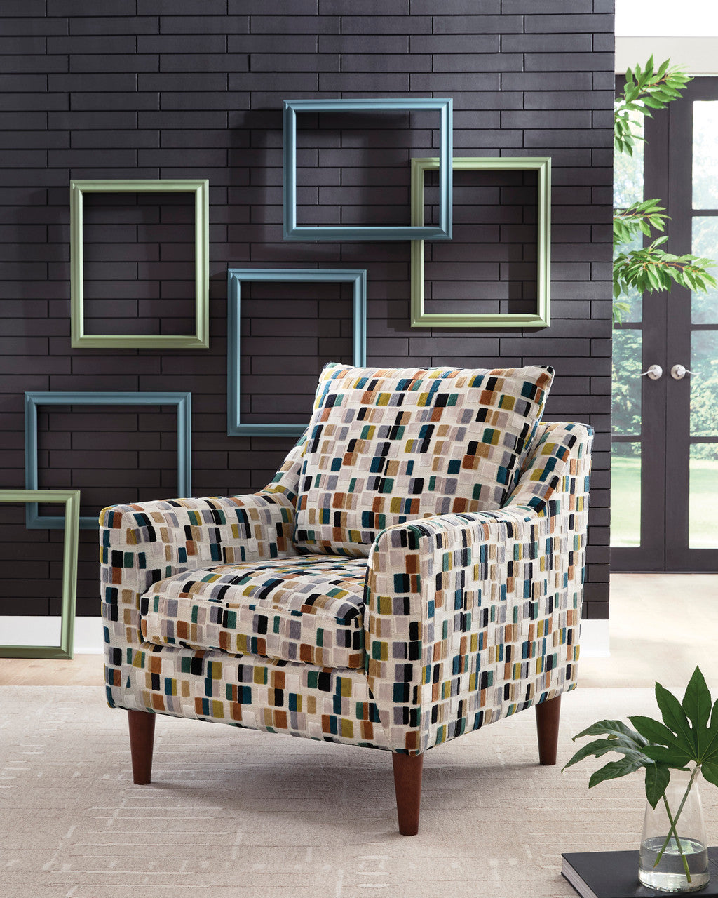 MARELLE Multicolor 35" Wide x 40" Height Accent Arm Chair