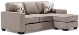 MARFA Gray 85" Wide Reversible Sofa Chaise