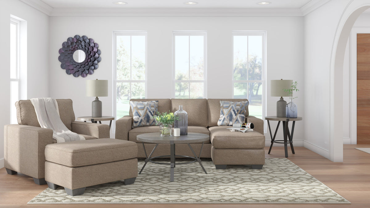 MARFA Driftwood 85" Wide Reversible Sofa Chaise