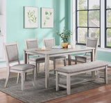MARGOTT Light Gray 6 Piece Dining Set