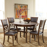 MARIZA Brown 5 Piece Dining Height Set