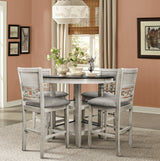 MARIZA White 5 Piece Counter Height Set