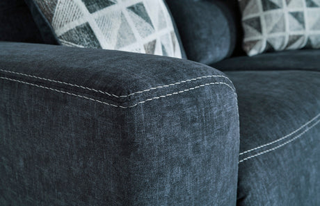 MARKSTON Denim Blue 81" Wide Power Reclining Sofa