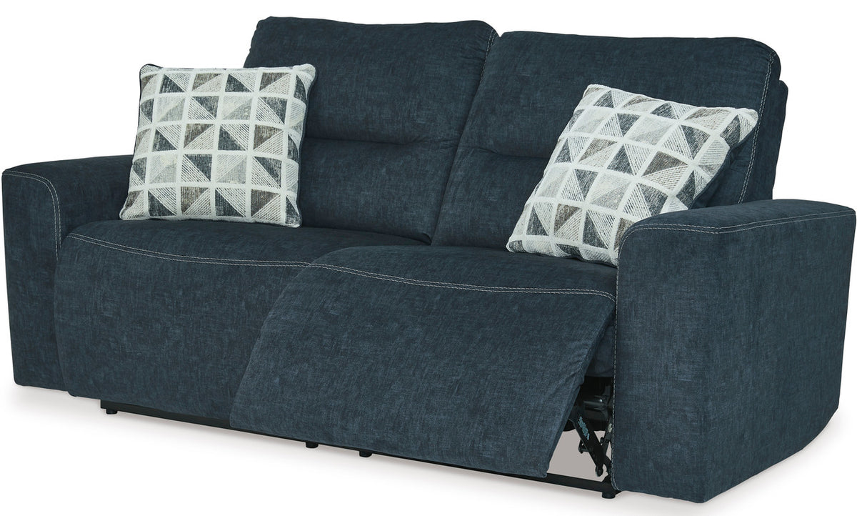 MARKSTON Denim Blue 81" Wide Power Reclining Sofa