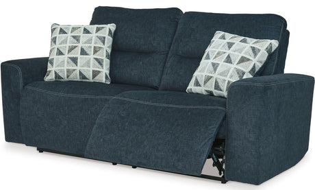 MARKSTON Denim Blue 81" Wide Power Reclining Sofa