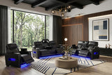 MARVEL Black Livingroom with Bluetooth Speakers & LED Lighting
