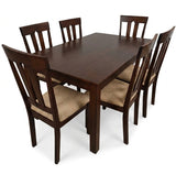 MARYLAND Brown Cherry 7 Piece Dining Set