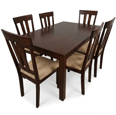 MARYLAND Brown Cherry 7 Piece Dining Set