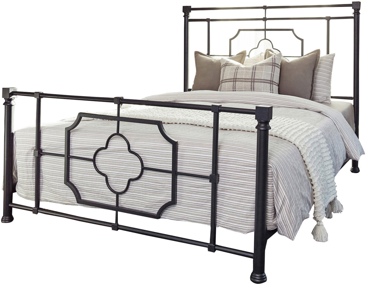 MARZELL Black Metal Bed