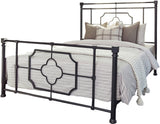 MARZELL Black Metal Bed