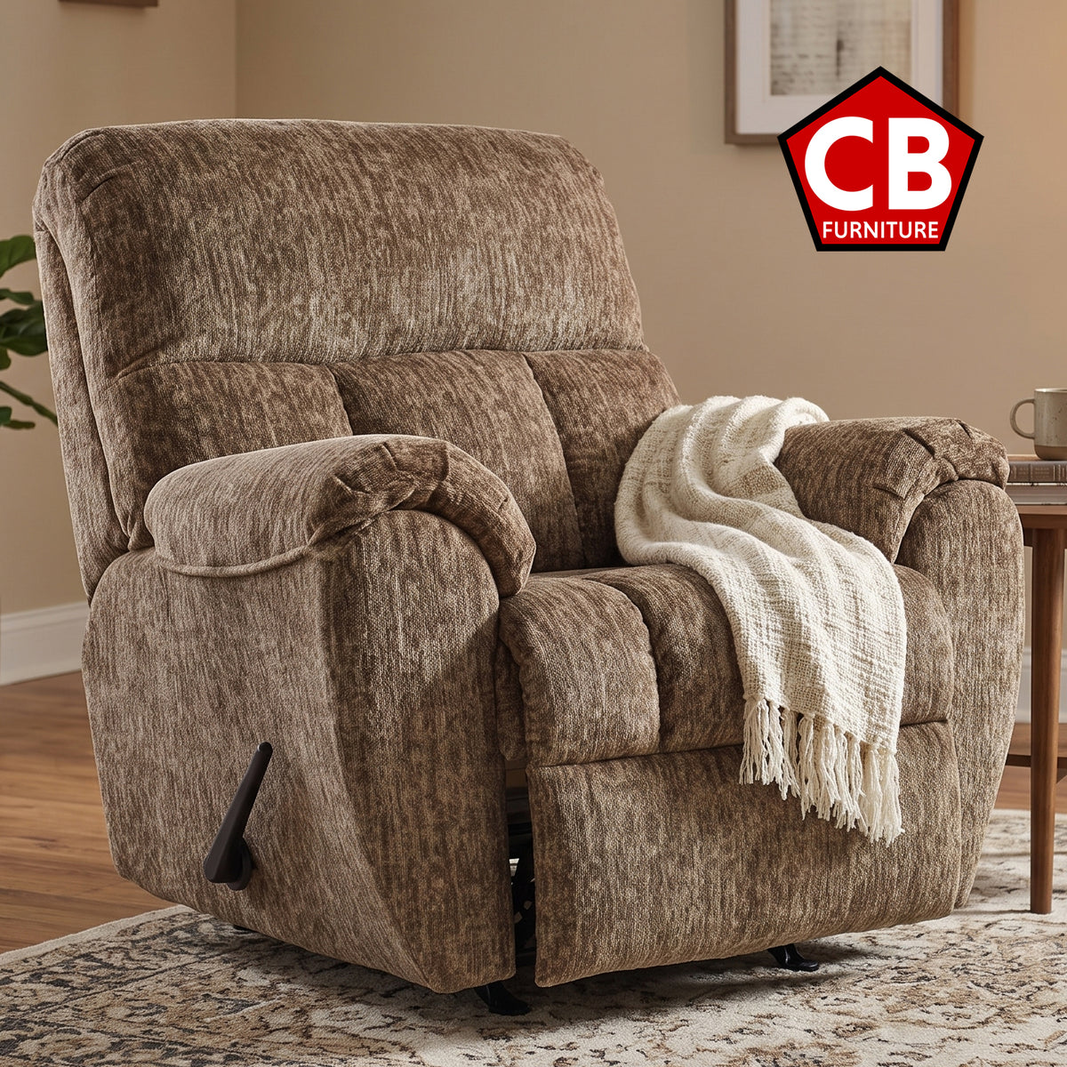 MASON Taupe 38" Wide x 44" Depth Rocker Recliner