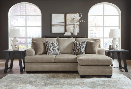 MATHEW Taupe 92" x 62" Reversible Sofa Chaise