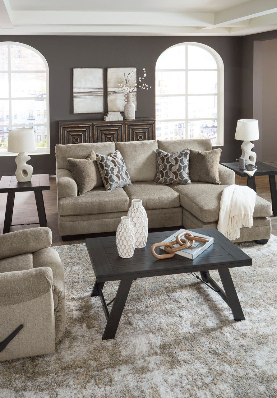 MATHEW Taupe 92" x 62" Reversible Sofa Chaise