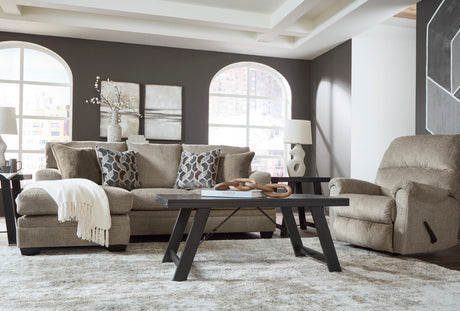 MATHEW Taupe 92" x 62" Reversible Sofa Chaise