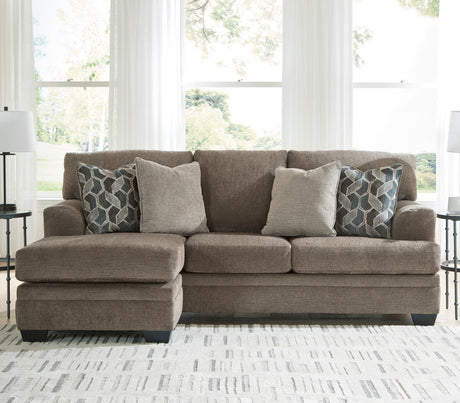 MATHEW Nutmeg 92" x 62" Reversible Sofa Chaise