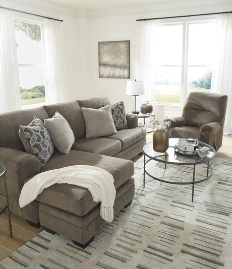 MATHEW Nutmeg 92" x 62" Reversible Sofa Chaise