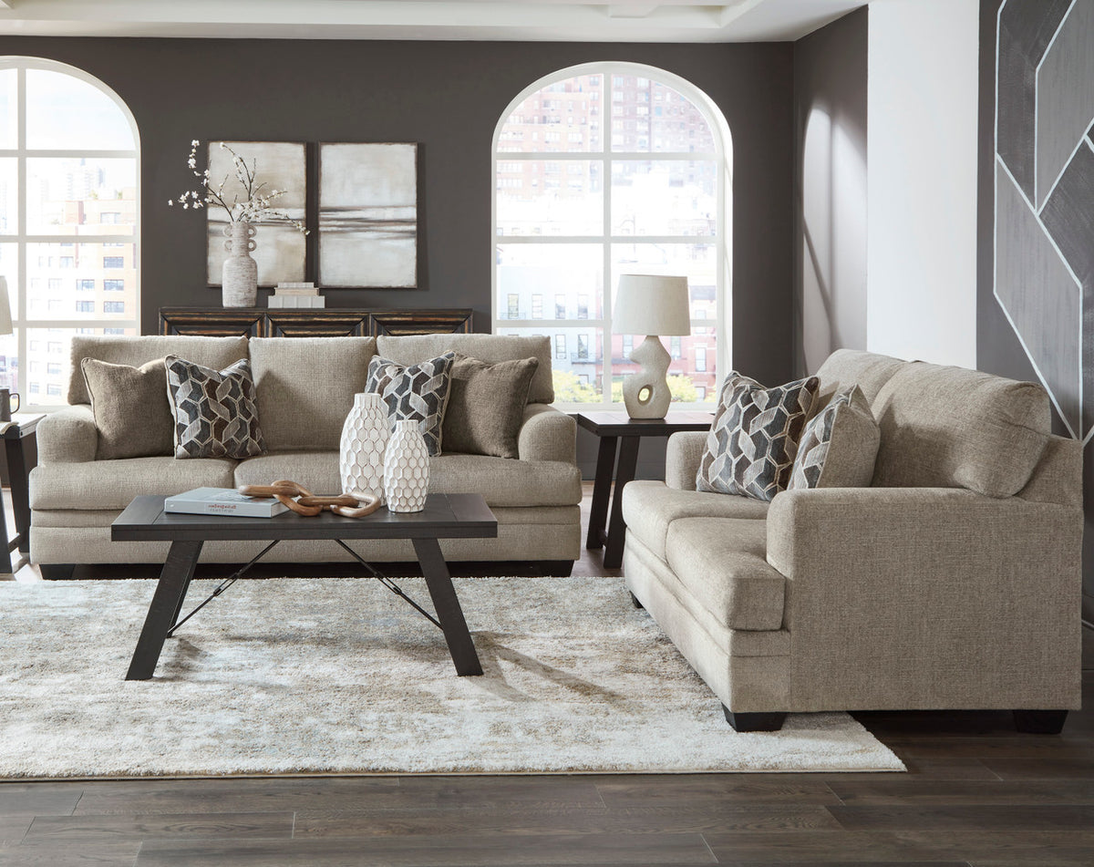 MATHEW Taupe Sofa & Loveseat