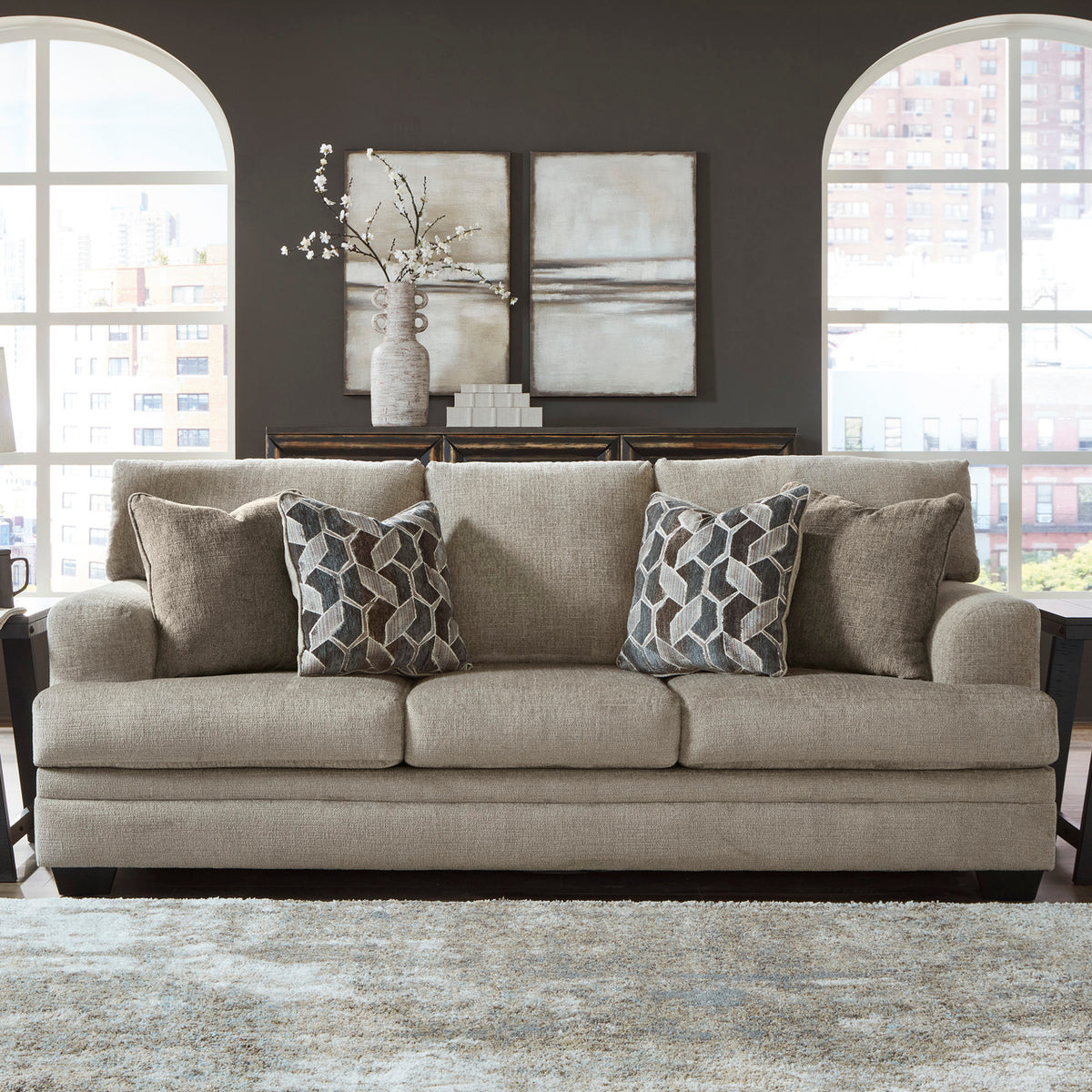 MATHEW TAUPE 92" Wide x 39" Height Sofa