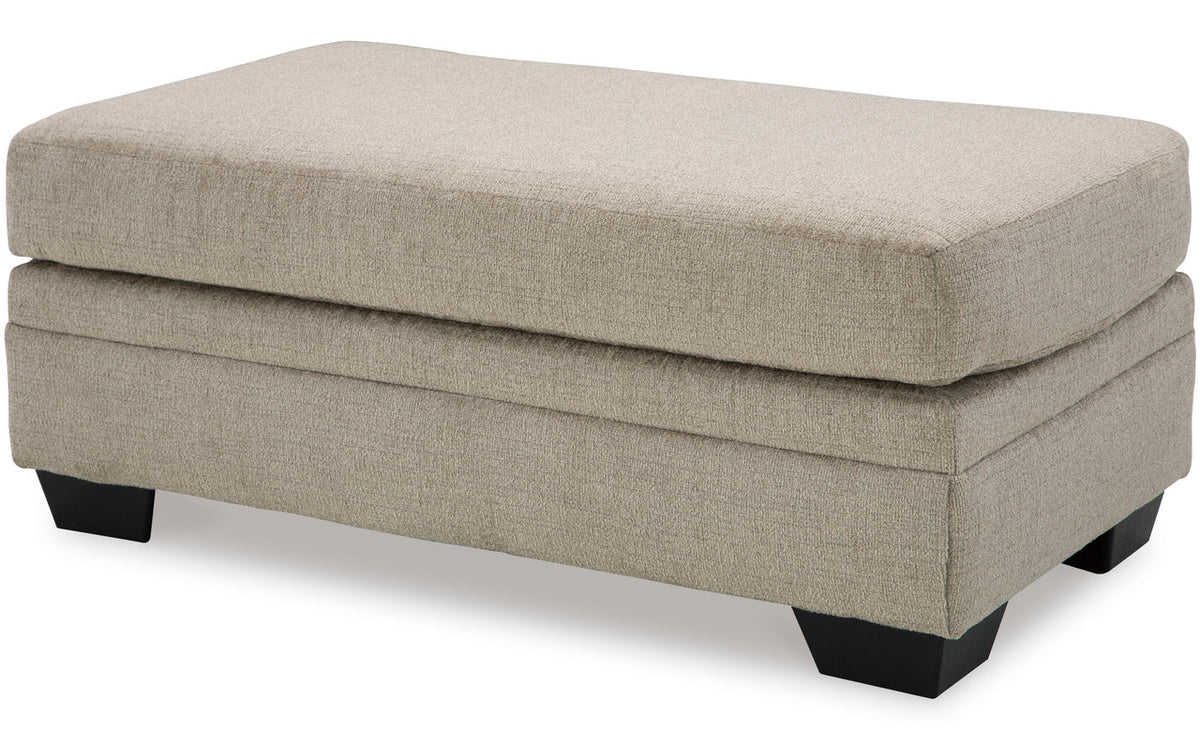 MATHEW Taupe 50" Wide Chair with Ottoman