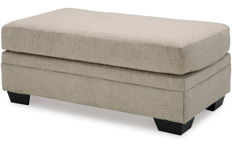 MATHEW Taupe 50" Wide Chair with Ottoman