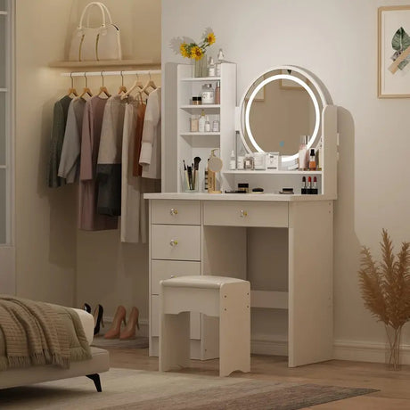MATIZ White 32" Wide Vanity with Chair (RTA)