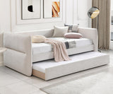 MAURA Oatmeal Tweed Daybed with Trundle