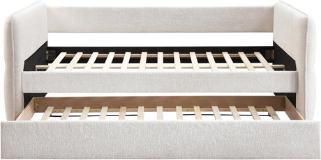MAURA Oatmeal Tweed Daybed with Trundle