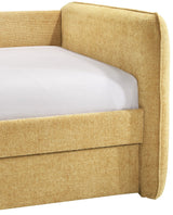 MAURA Gold Tone Tweed Daybed with Trundle