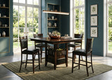 MAURICE Dark Brown 5-Piece Counter Height Set