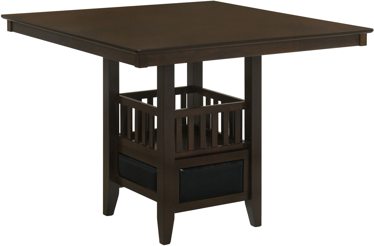 MAURICE Dark Brown 5-Piece Counter Height Set