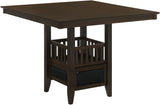 MAURICE Dark Brown 5-Piece Counter Height Set