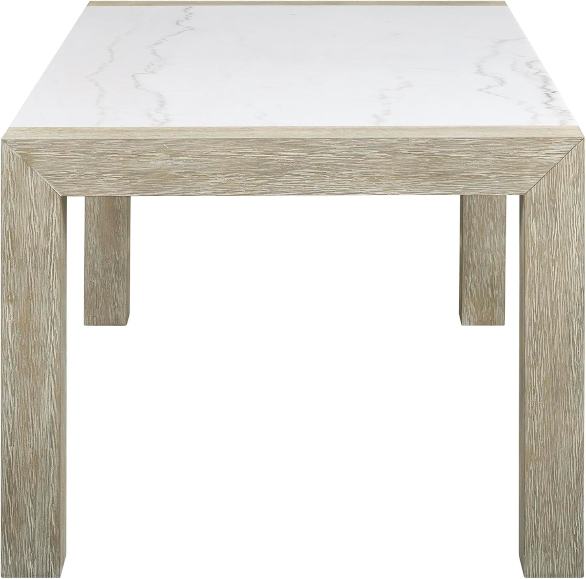 BAYSIDE Greige Real Marble 66" Wide x 38" Depth Dining Table