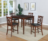 MCKAY Brown 5 Piece Counter Height Set
