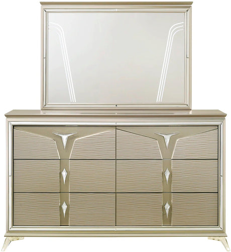 MCQUEEN Champagen Storage Bedroom Set